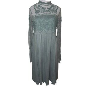 Sundance Sage Green Victorian Romance Dress Size 8